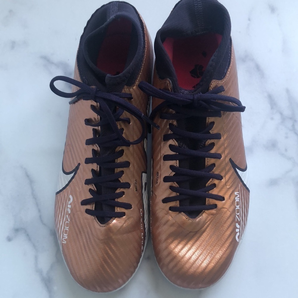 Nike Zoom Mercurial Superfly 9 Academy Metallic Copper Indoor Soccer Size 7 - Picture 13 of 13